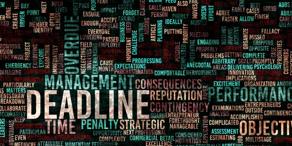 Deadline Deadlines Als Concept Voor Managementstress — Stockfoto