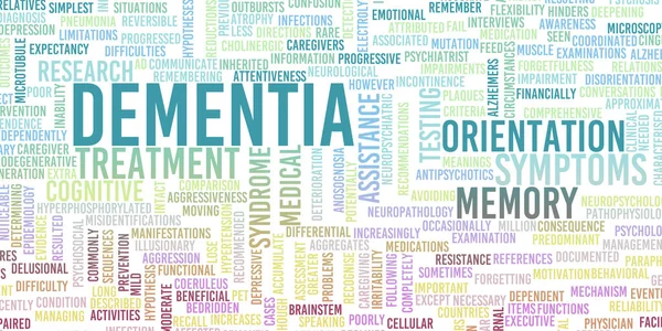 Sintomi Demenza Come Concetto Degenerazione Mentale — Foto Stock