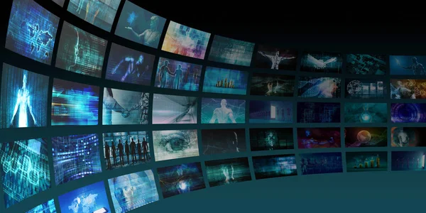 Digital Entertainment and Streaming Broadcast Technology Art