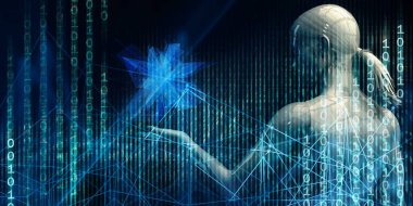 Fütürist Teknoloji Soyut Olarak Bilimsel Araştırma Konsepti