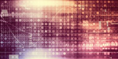 Fütürist Teknoloji Soyut Olarak Bilimsel Araştırma Konsepti