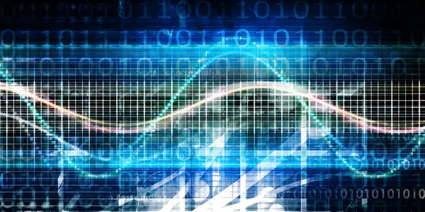 Fütürist Grafik Çizelgesine sahip Teknoloji Ağı