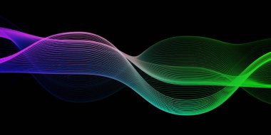 Neon Mor Parıltıları Ritmik Dalgalarda