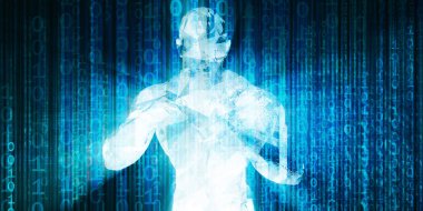 Modern Soyut Arkaplan ile Gelişen Teknolojiler Konsepti