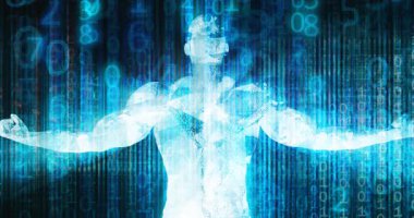 Modern Soyut Arkaplan ile Gelişen Teknolojiler Konsepti