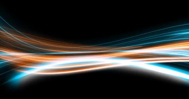 Nabız Enerjisi ile Soyut Işık Arkaplanı Konsepti