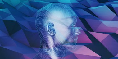 Teknoloji Arkaplan Sanatı Üzerine Geleceğin Soyut Konsepti