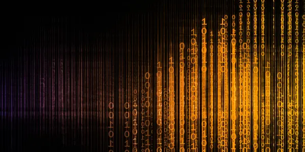 Grunge ile Soyut Gelecekçi Siber Alan İkili Kodu