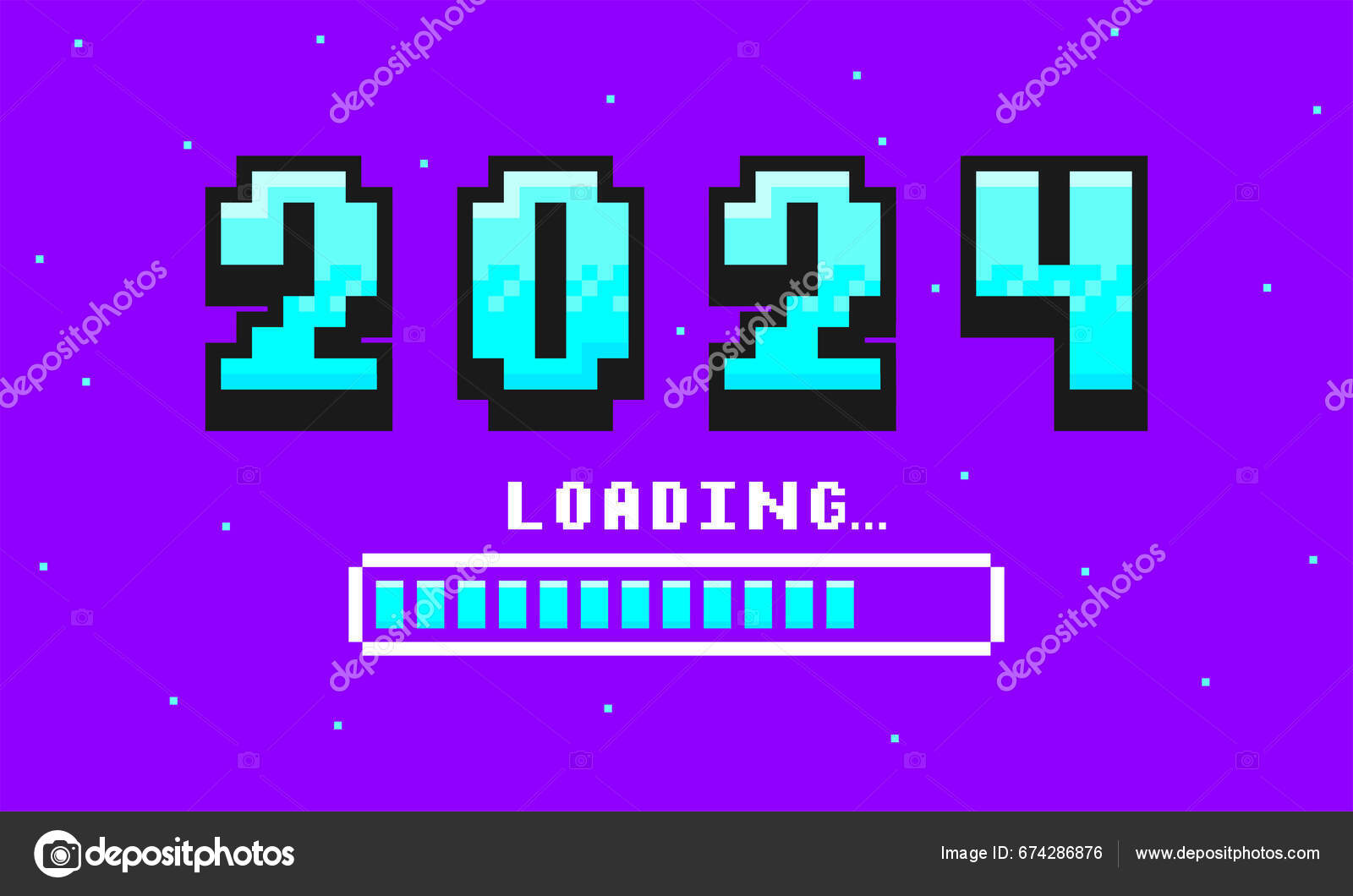 2024 Pixel Art Banner New Year 2024 Numbers Bit Retro Stock Vector By   Depositphotos 674286876 Stock Illustration 2024 Pixel Art Banner New 