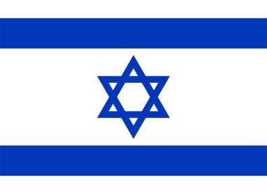 Israel flag. National flag of Israel with star of David. Vector illustration. clipart