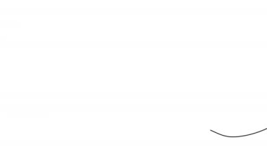 Sürekli bir kalp çizgisi. Aşk kavramı. Alfa kanalı ile video canlandırması.