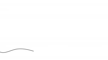 İki kupadan oluşan aralıksız bir çizgi. Aşk kavramı. Alfa kanalı ile video canlandırması.