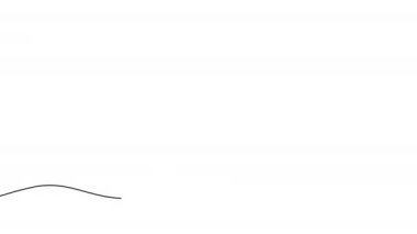 Sürekli çizilen bir müzik notası. Müzikal nota bir satırda çiziliyor. Alfa kanalı ile 4K video animasyonu.