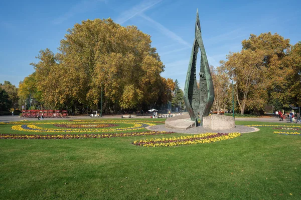 Budapest Magyarország 2019 Október Pest Buda Egyesülésének Centenáriumi Emlékműve Margit — Stock Fotó