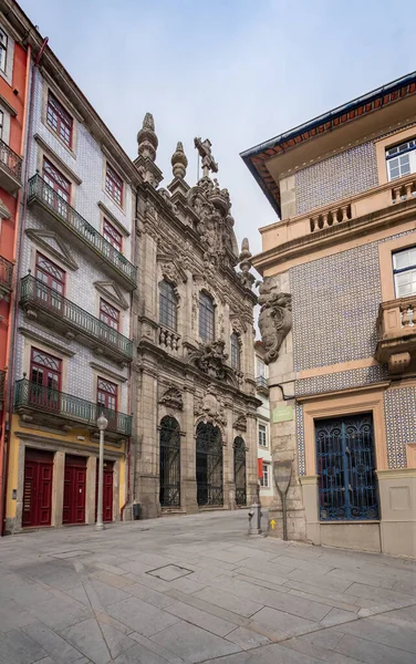 Igreja Misericordia Barmhärtighetskyrkan Vid Rua Das Flores Street Porto Portugal — Stockfoto