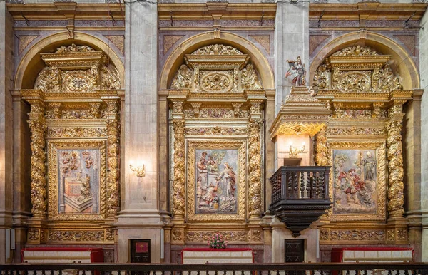 Coimbra Portugal Februar 2020 Innenausbau Der Königin Isabel Kirche Kloster — Stockfoto