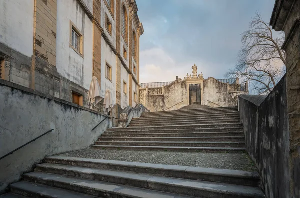 Minerva Stairs Minerva Statue University Coimbra Coimbra Portugal — 스톡 사진