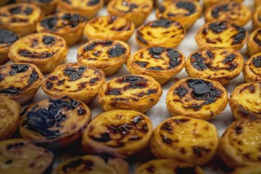 Portekiz Kremalı Turtaları (Pastel de Nata) - Geleneksel Portekiz pastası - Lizbon, Portekiz