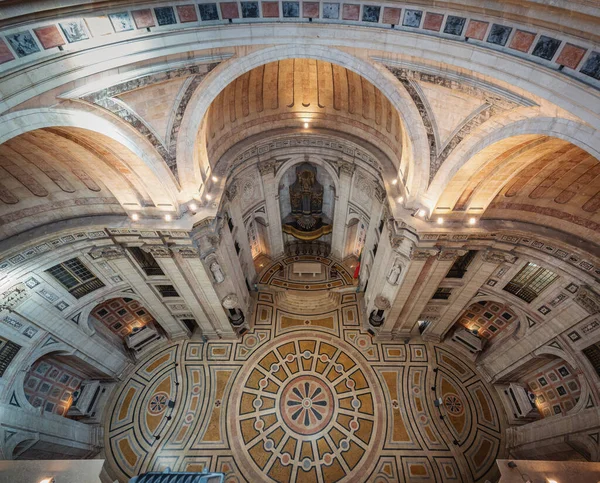 포르투갈 리스본 2020 Panoramic High Angle View National Pantheon Interior — 스톡 사진