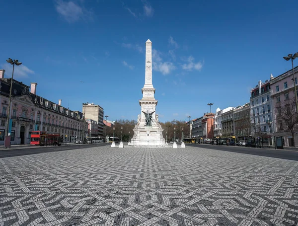 Praca Dos Restauradores Platz Und Denkmal Für Die Restauratoren Lissabon — Stockfoto