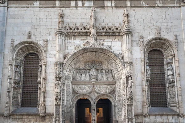 Manueline Style Portal Church Nossa Senhora Conceicao Velha Lisbon Portugal — Stock Photo, Image