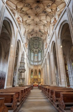 Kutna Hora, Çek Cumhuriyeti - 27 Şubat 2019: St. Barbara İçişleri Katedrali - Kutna Hora, Çek Cumhuriyeti