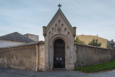 Olomouc, Çek Cumhuriyeti - 7 Ekim 2019: Bakire Meryem Kilisesi - Koruyucu - Çek Cumhuriyeti