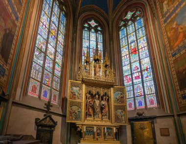 Prag Şatosu 'ndaki Aziz Vitus Katedrali' ndeki Eski Başpiskopos Şapeli - Prag, Çek Cumhuriyeti