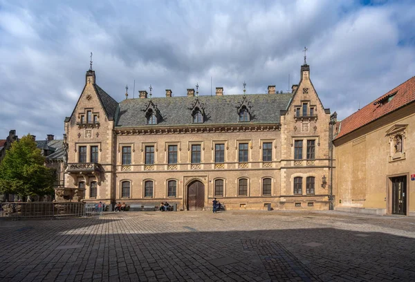 Prague Czechia Sep 2019 New Provost Residence Carrati Fountain George — Stock Photo, Image