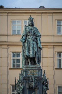 Charles IV Statue at Krizovnicke Square - Prague, Czech Republic