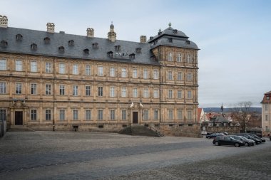 Bavaria, Germany - Dec 08, 2019: New Residence (Neue Residenz) old Palace - State Gallery - Bamberg, Germany