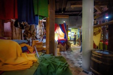 Lubeck, Germany - Jan 10, 2020: Interior of European Hansemuseum - Lubeck, Germany