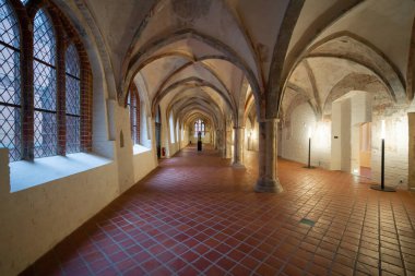 Lubeck, Germany - Jan 10, 2020: Castle Monastery (Burgkloster) Interior - part of European Hansemuseum - Lubeck, Germany