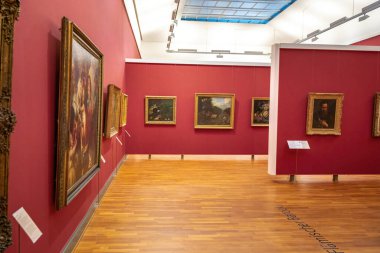 Hannover, Almanya - 12 Ocak 2020: Aşağı Saksonya Devlet Müzesi (Landesmuseum) İç ve Sanat Dünyaları Kanadı - Hanover, Aşağı Saksonya, Almanya