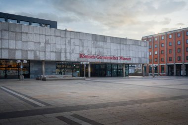 Cologne, Germany - Jan 26, 2020: Romano-Germanic Museum Facade - Cologne, Germany