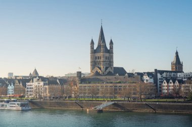 Great St. Martin Church and Rhine River - Cologne, Germany