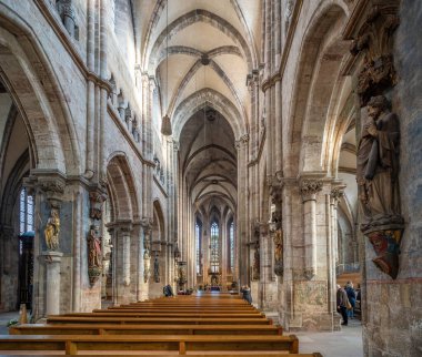 Nuremberg, Germany - Dec 09, 2019: Interior of St. Sebaldus Church (Sebalduskirche) - Nuremberg, Bavaria, Germany