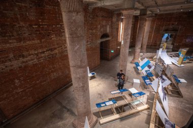 Nuremberg, Germany - Dec 09, 2019: Interior of Nazi Party Rally Grounds - Documentation Center - Nuremberg, Bavaria, Germany