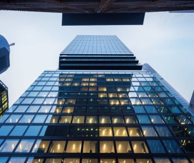 Omniturm Modern Binasının Dipteki Görünümü - Frankfurt, Almanya