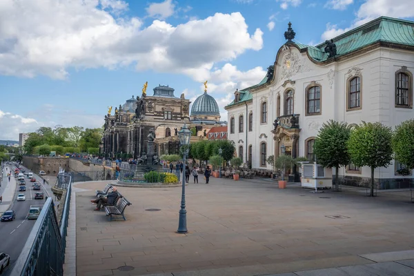 Dresden Tyskland Sep 2019 Utsikt Över Terrassen Med Dresden Academy — Stockfoto