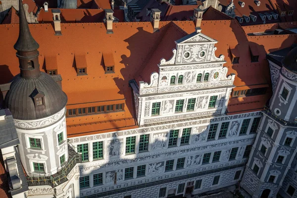 Dresden Germany Sep 2019 Aerial View Large Courtyard Dresden Castle — Stock Photo, Image