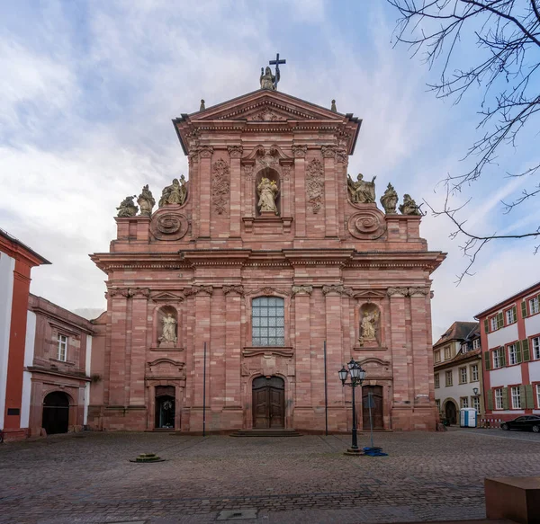 Jesuitenkirche Jesuitkyrkan Fasad Heidelberg Tyskland — Stockfoto
