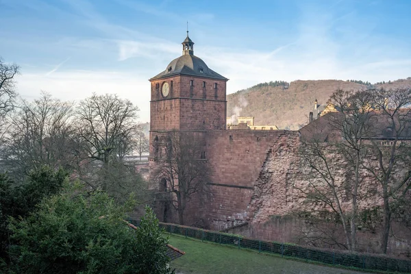 Gate Tower Torturm Heidelberg Castle Гейдельберг Германия — стоковое фото