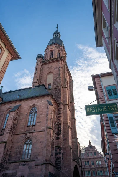 Εκκλησία Του Αγίου Πνεύματος Heiliggeistkirche Heidelberg Γερμανία — Φωτογραφία Αρχείου