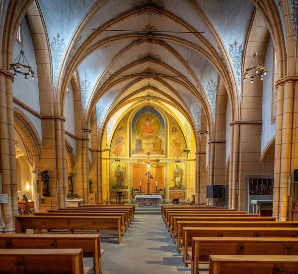 Trier Γερμανία Ιαν 2020 Εκκλησία Του Αγίου Gangolf Εσωτερικό Trier — Φωτογραφία Αρχείου