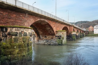 Roman Bridge and Moselle River - Trier, Germany clipart