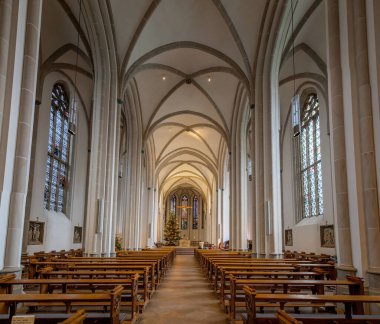 Bremen, Almanya - 7 Ocak 2020: St. John Kilisesi (St. Johann) İçişleri - Bremen, Almanya