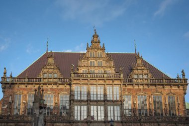 Pazar Meydanı 'ndaki Eski Belediye Binası Cephesi - Bremen, Almanya