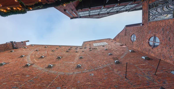 Bottcherstrasse Caddesi 'ndeki Atlantis Evi' nin panoramik görüntüsü - Bremen, Almanya