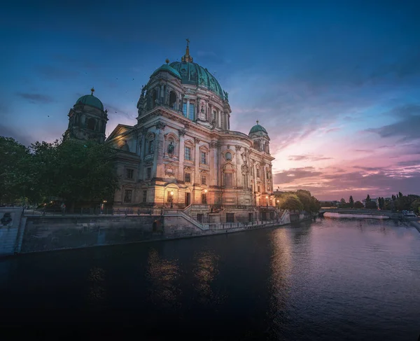 Catedral Berlim Pôr Sol Berlim Alemanha — Fotografia de Stock